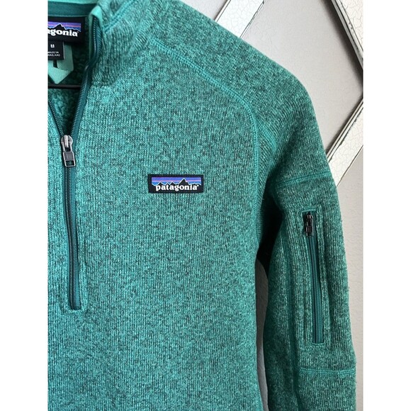Patagonia Women's M Better Sweater 1/4 Zip Fleece Pullover Jacket 25617 - Green - Picture 4 of 8